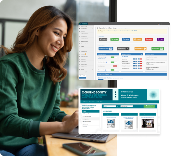 Woman searching about continuing education in her laptop.