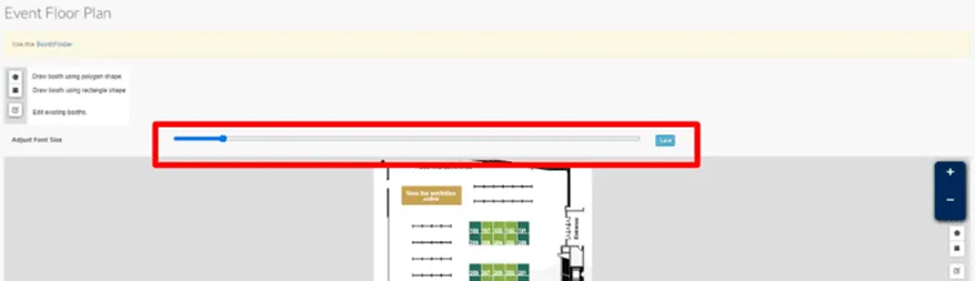 Exhibitor Floorplan Font Size image